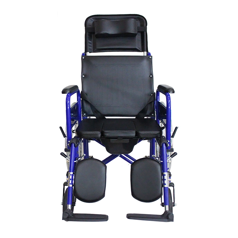 Muti Functional Stainless Steel Cerebral Palsy High Backrest Economic Medical Wheel Chair Commode Chair