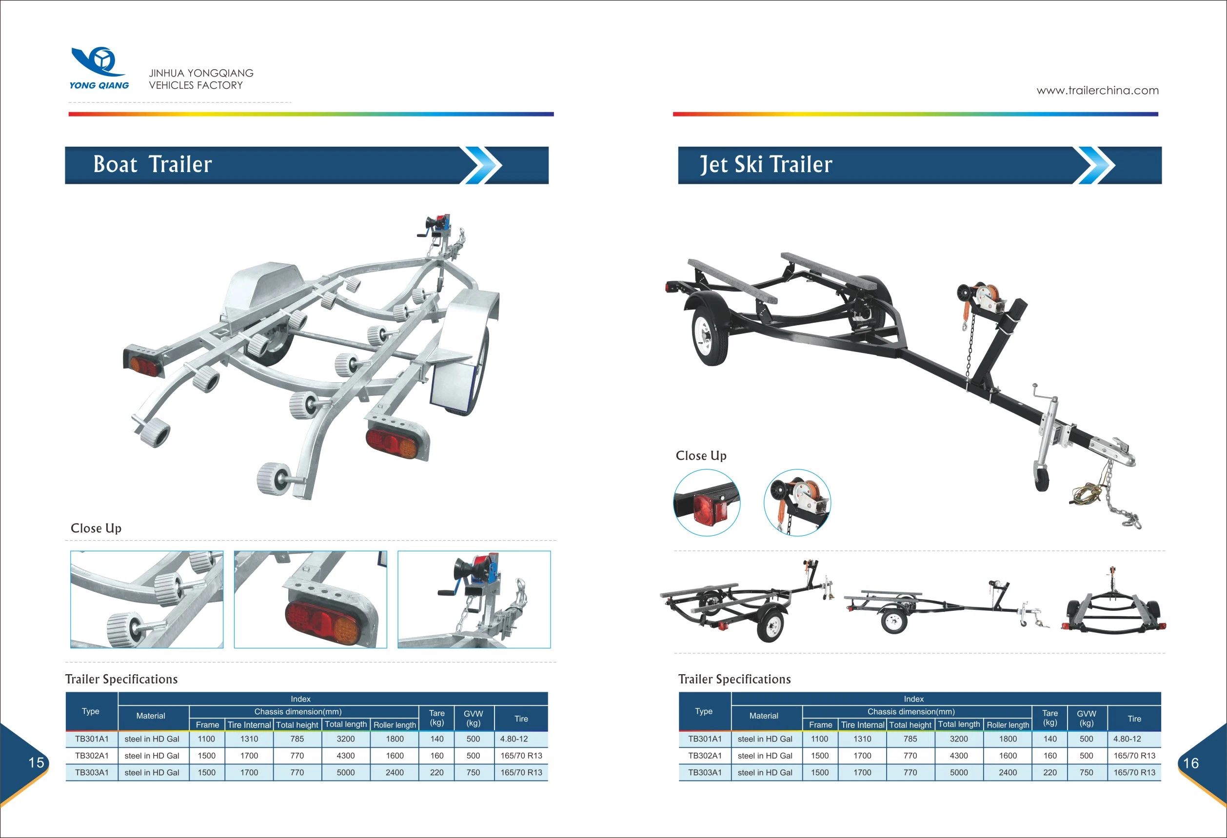 Galvanizado en caliente de 2023 Nuevo Trailer Jet Ski /Barco remolque para venta