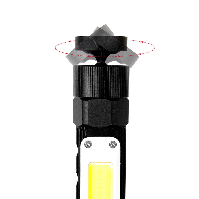 LED Work Light USB Charging Aluminum Alloy Flashlight 360 Rotating with Magnetic Inspection New Headlamp