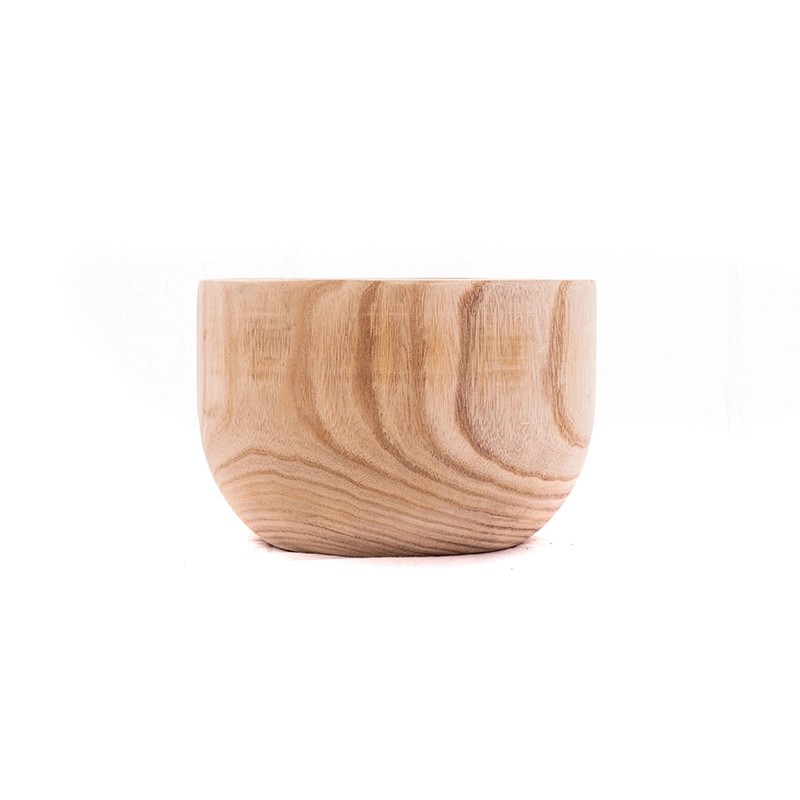 BSCI Factory Paulownia Wooden Flower Pot Home Decoration Timber Pot