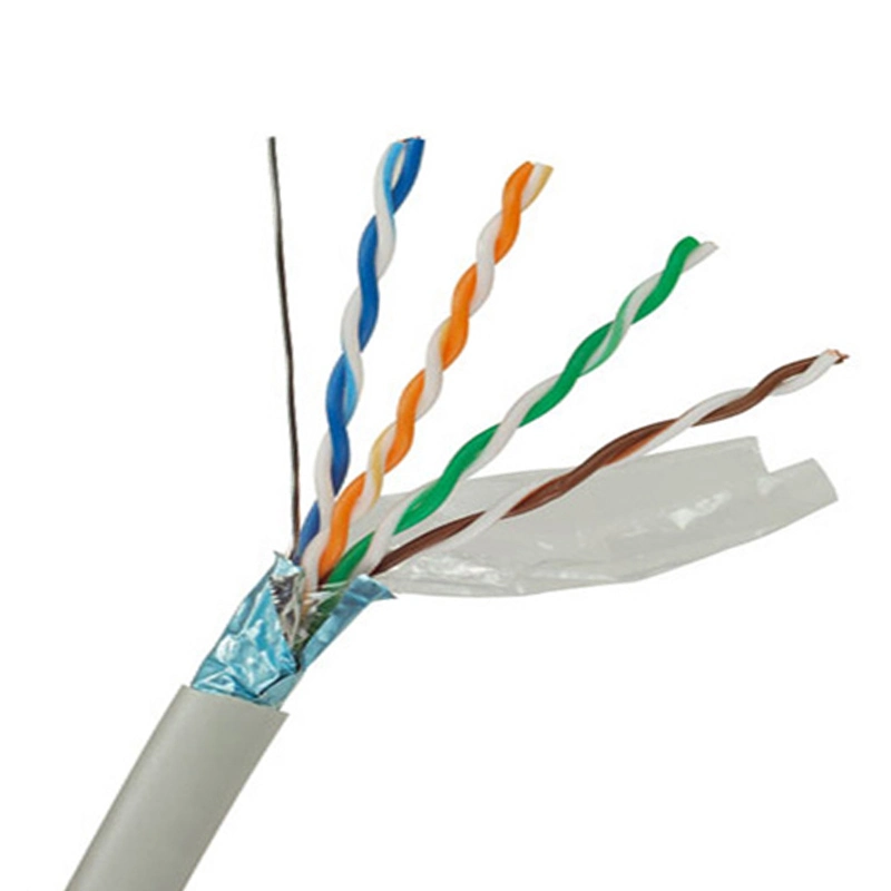 Communication Cable Cat5e CAT6 Solid Bare Copper FEP Insulation Network Cable LAN Cable