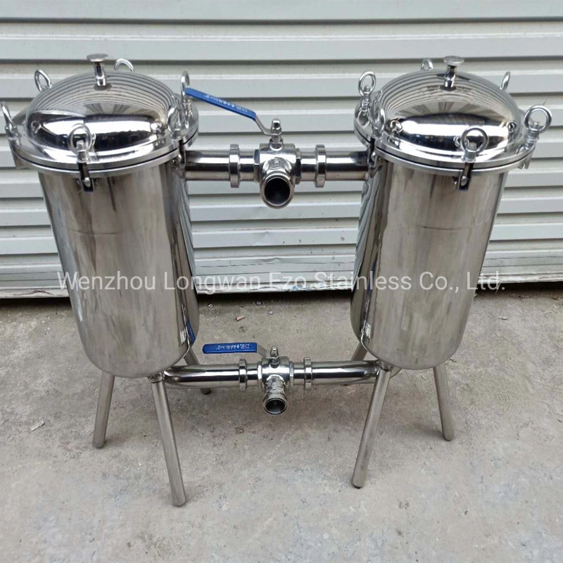 Stainless Steel Food Grade Hygienic Vertical Single/Multi Bag Double Type Filter Housing