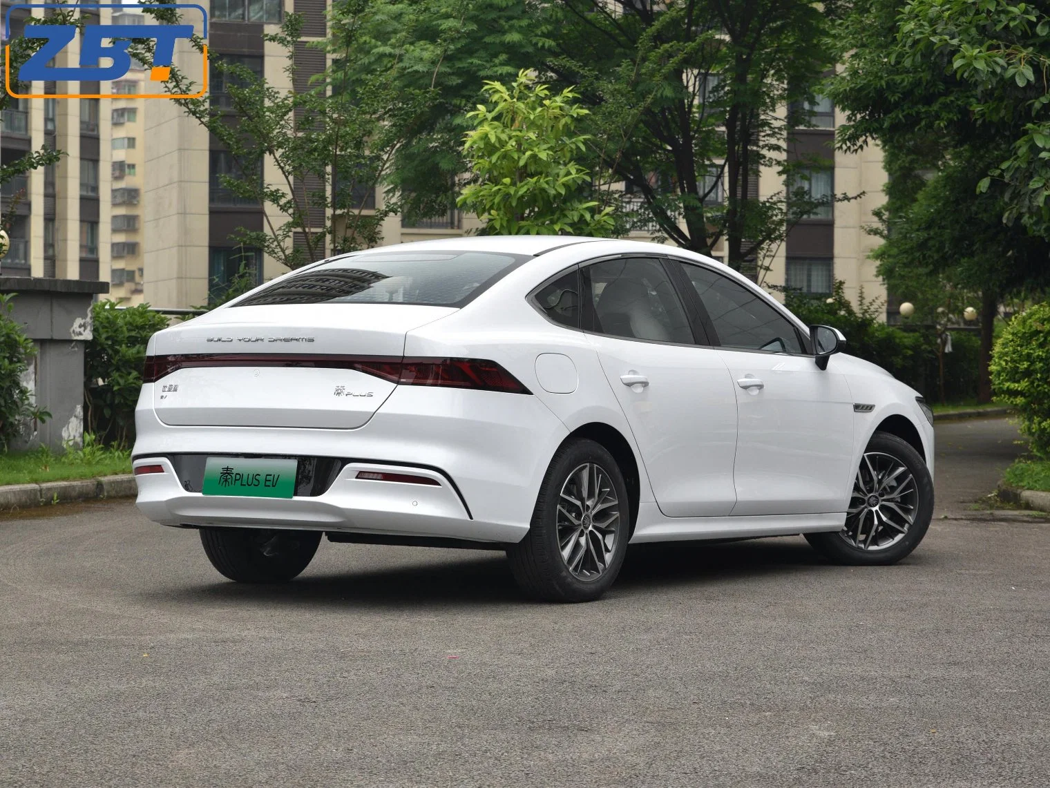 Fabricado na China NEDC, gama de 400 km, motor elétrico sem escovas, automático Auto compacto inteligente para veículos usados BYD Qin Plus EV com Menu inglês