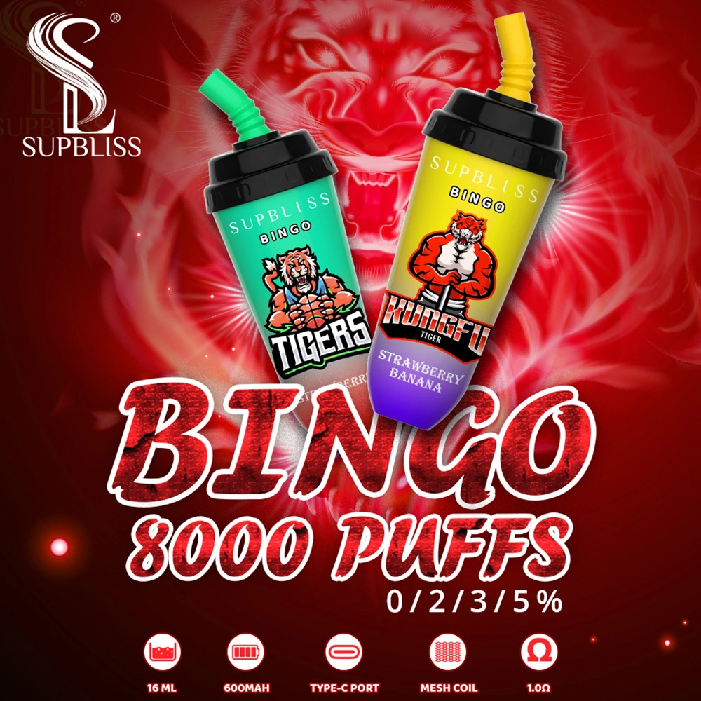 Supbliss Bingo 8000puffs Disposable/Chargeable Vapes Milk Cup Type