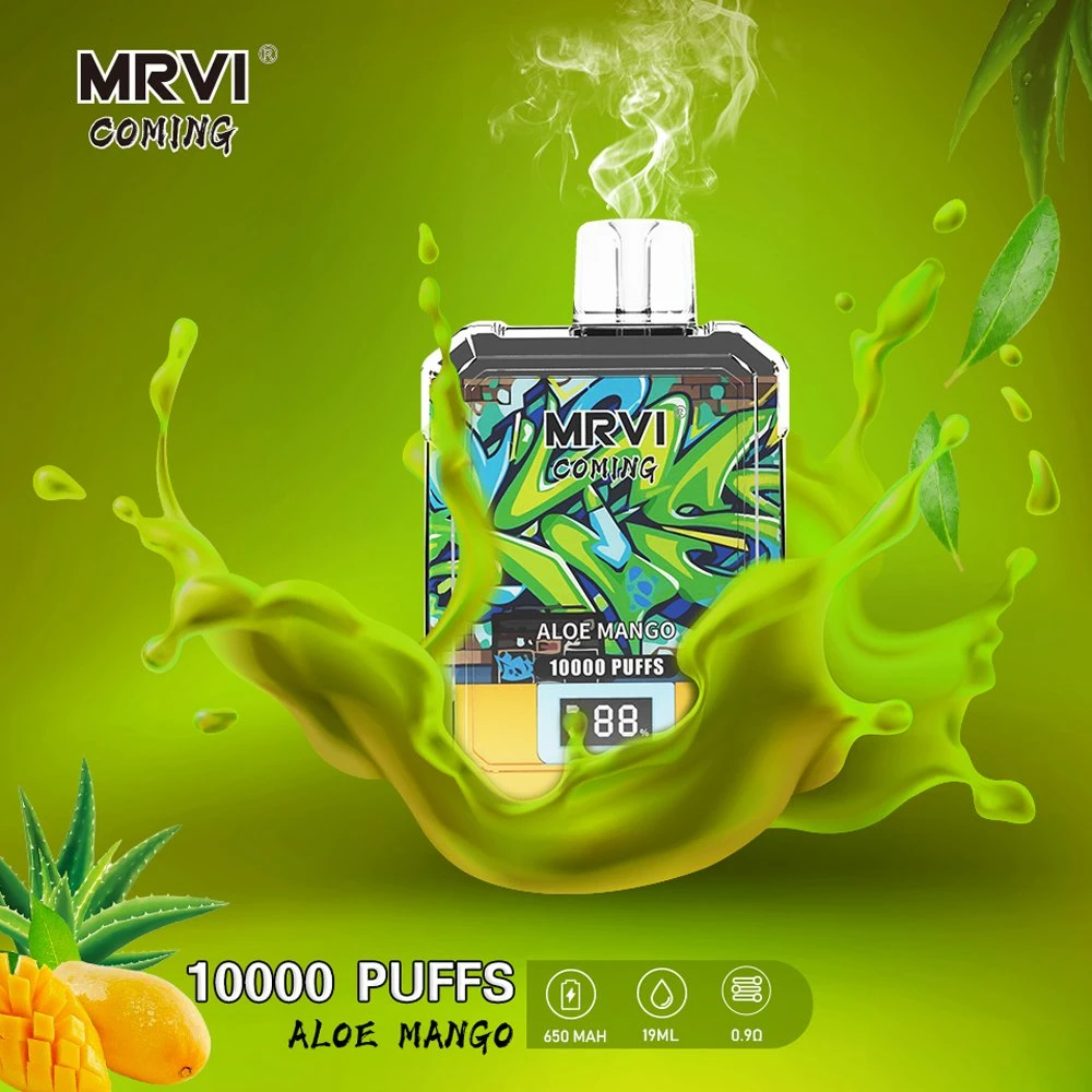 Nouveau design de bouffée de cigarette électronique jetable 10000 19ml Pod Mrvi Vape jetables Pen venant 10000 Puff bar avec écran LED