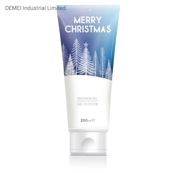 Christmas 200ml Squeeze Plastic Tubes Lotion Hand Cream Plastic Tubes Packaging Flip