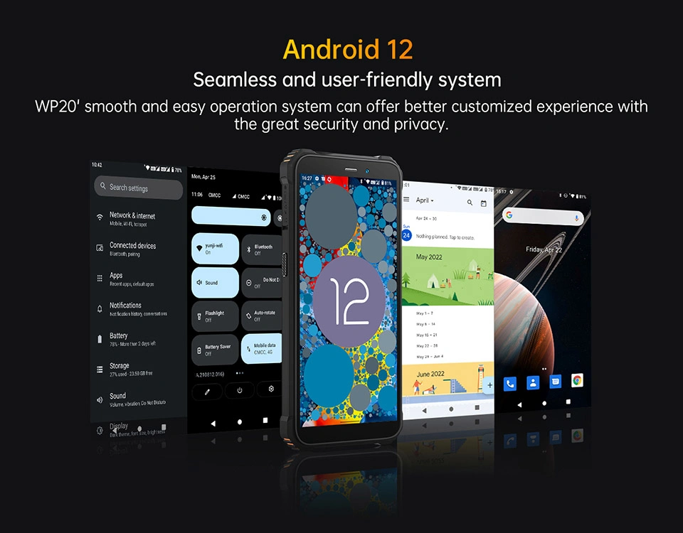 IP68 водонепроницаемый Android 12.0 смартфон повышенной прочности демонстрационной установки рации