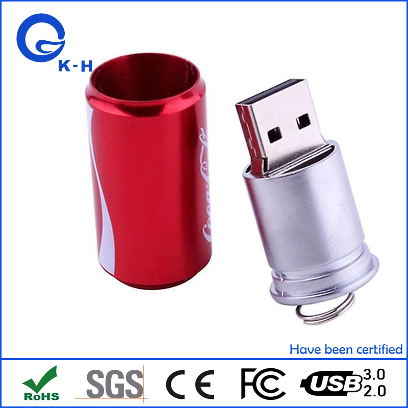 Металлические Кока-Колы стиле USB флэш-памяти 1 гб 2 гб 4 гб 8 гб