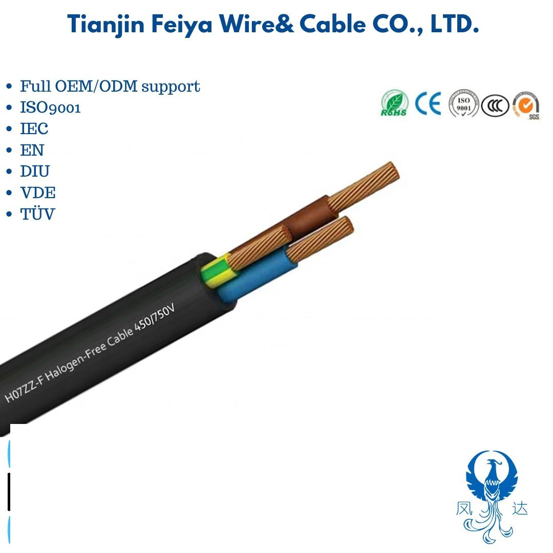 H05vvf 450/750V H07rn-F H07zz-F for Usage in Tools and Agricultural Devices Both in and Outdoors Rubber Flexible Control Electric Cable