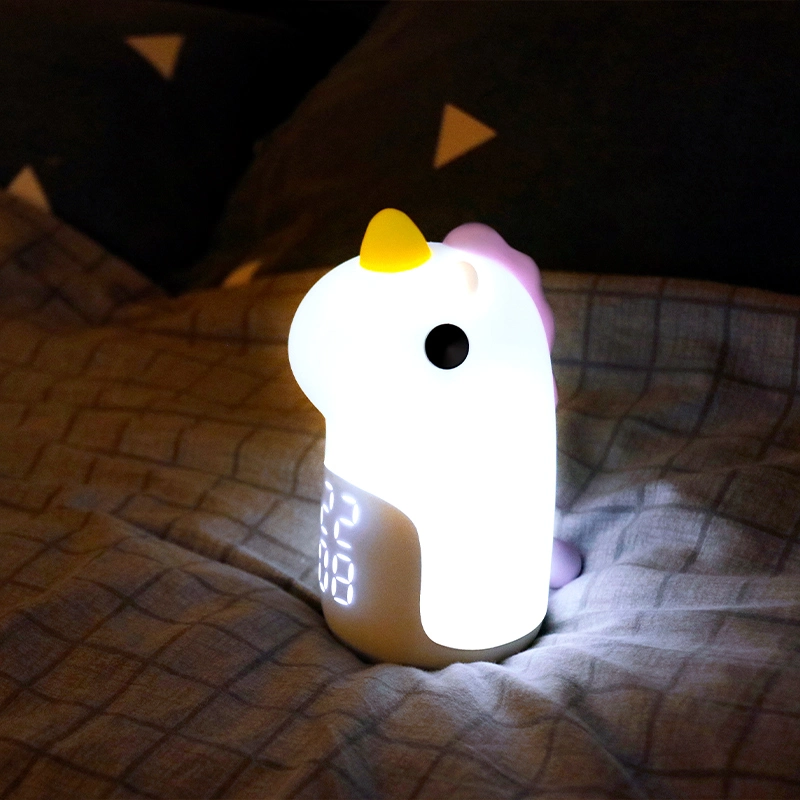 Unicorn Remote Control LED Silicone Night Light Alarm Clock