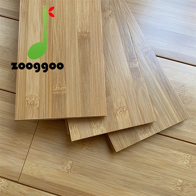 Piso de bambu sólido carbonizado à prova de água, azulejos de Parquet bambu, piso laminado Pisos interiores