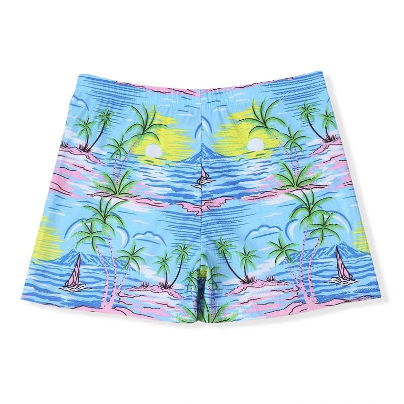 Fashion Digital Printing Boxer Shorts Men's Loose Polyester Swimwear