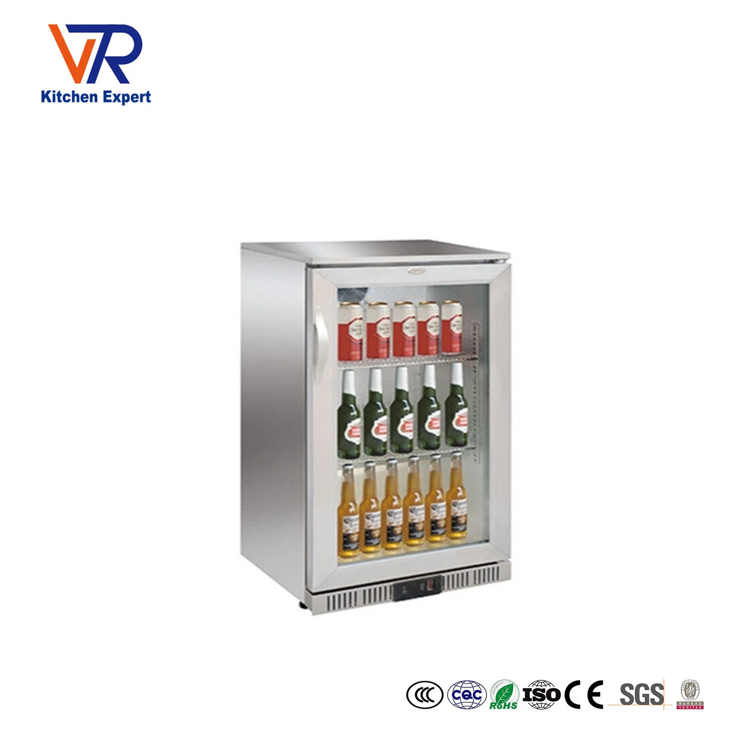 Qingdao Victory Beverage Fridge for Beer and Drinks Mini Freezer Cooler Commercial Refrigerator with Glass Door