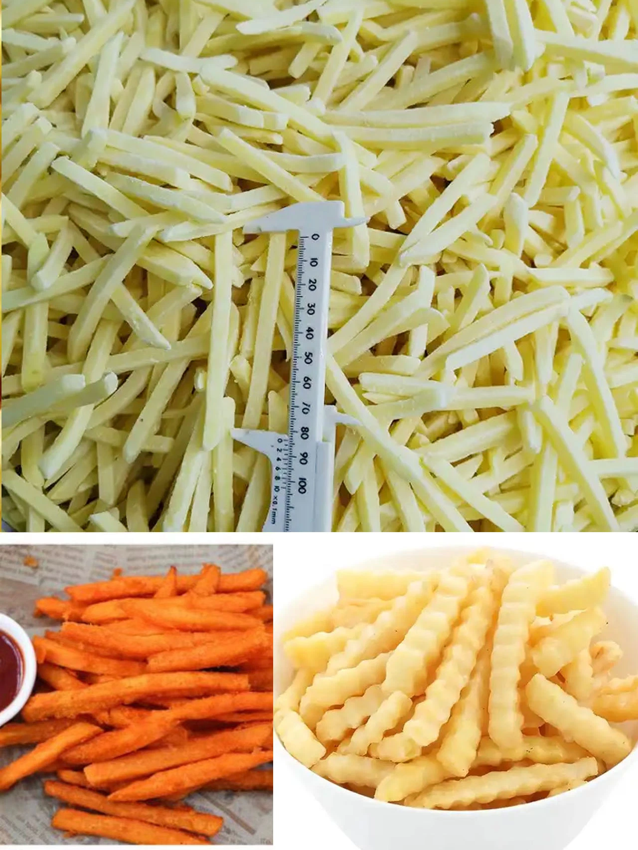 Batatas fritas estaladiças fritas congeladas - batatas fritas congeladas fritas congeladas congeladas Batatas fritas USA China batata descascada grau a comestível saudável Alimentos SD a granel