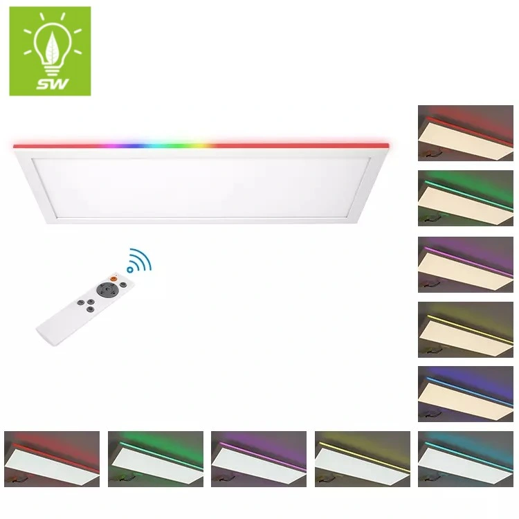 Back-Lite resplandor delantero Lámpara de techo interior de iluminación comercial IP33 18W 36W 40W 48W 60W 595x595/300x1200mm Panel LED luz blanca pura Warm Cool y Multi-Color