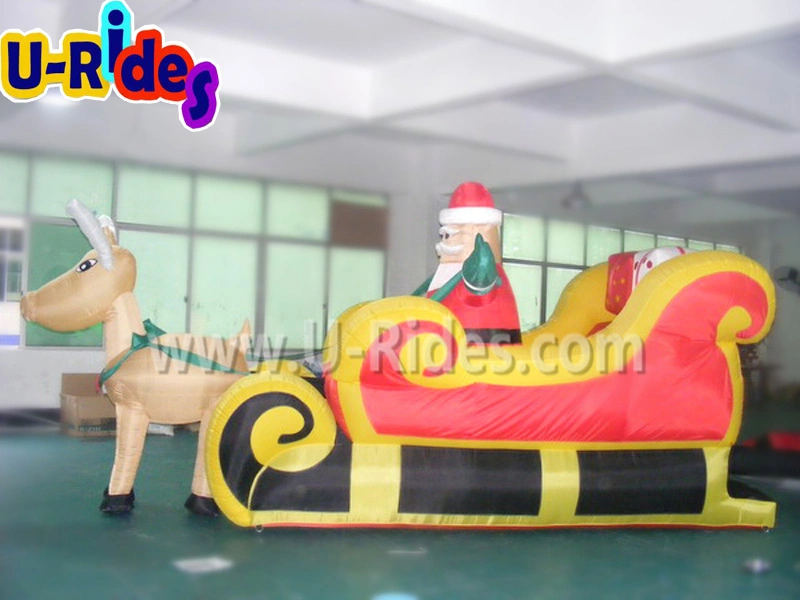 Aufblasbare Santa Claus Cartoon mit Hirsch Auto