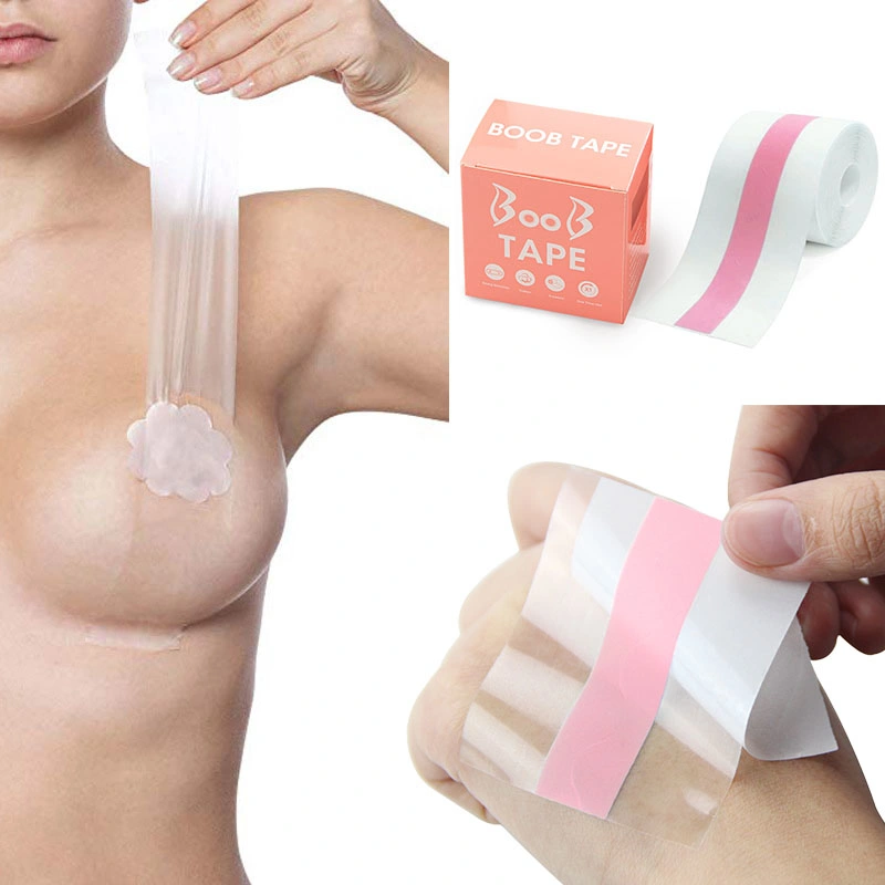 Manufacturer Custom Waterproof Boob Lifting Tape Breast Lift Tape Clear Boob Body Tape Rolls