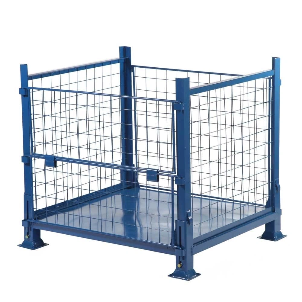 1200*1000*980 Durable Metal Bottoms 4 Sides Wire Mesh Container Collapsible Cage 1200*1000*770 for Supermarket