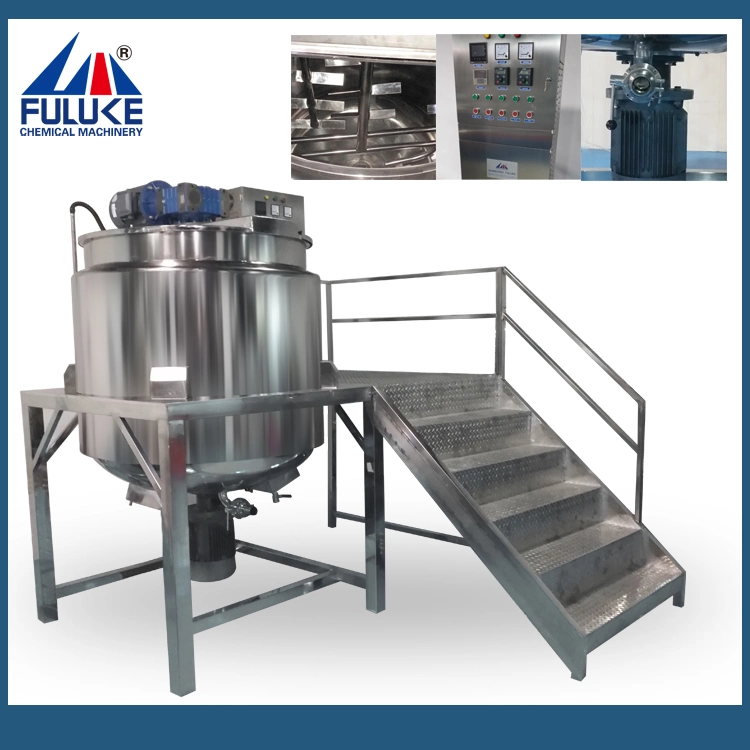 High quality/High cost performance Liquid Shampoo Liquid Hand Wash Making Equipment with Electric Heater Jacket Mixer Soap Making Mixing Machine