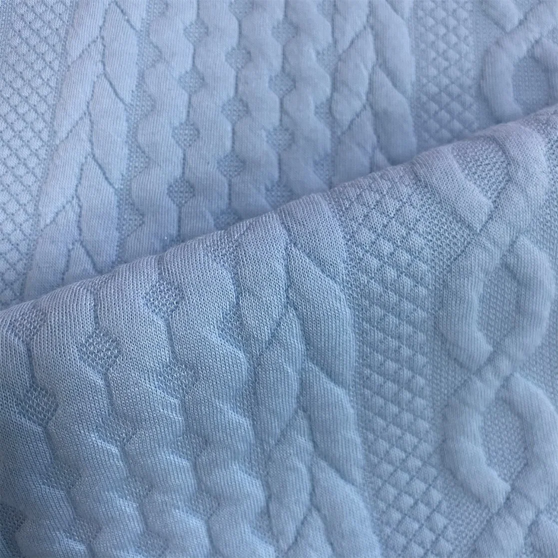 Chatlee трикотаж из жаккардовой ткани с двойной вязки полиэстер спандекс жареные тесто скручивать вертикальной полосой для одежды