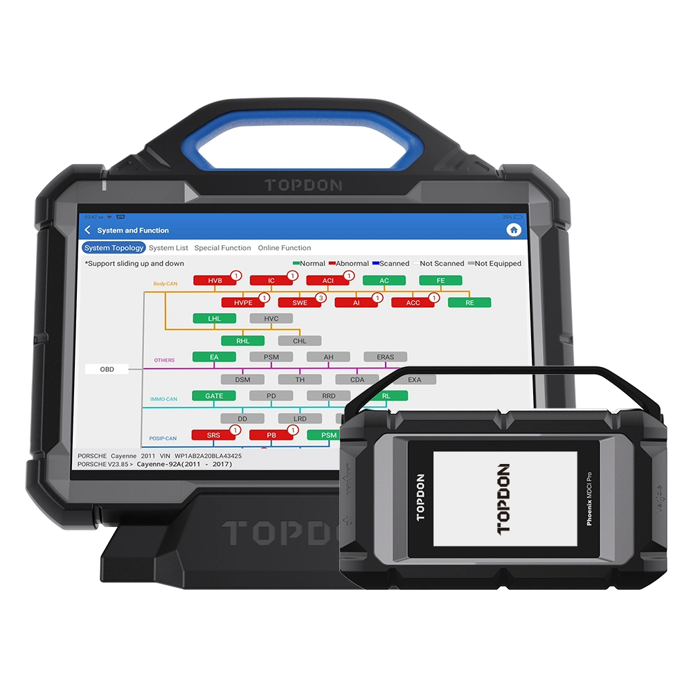 Topdon Phoenix Max 2 Years Free Update EU UK USA Ca Stock Smart OE-Level Full System Diagnosis Scanner ECU Coding Automotive OBD2 Diagnostic Tool for Truck Car