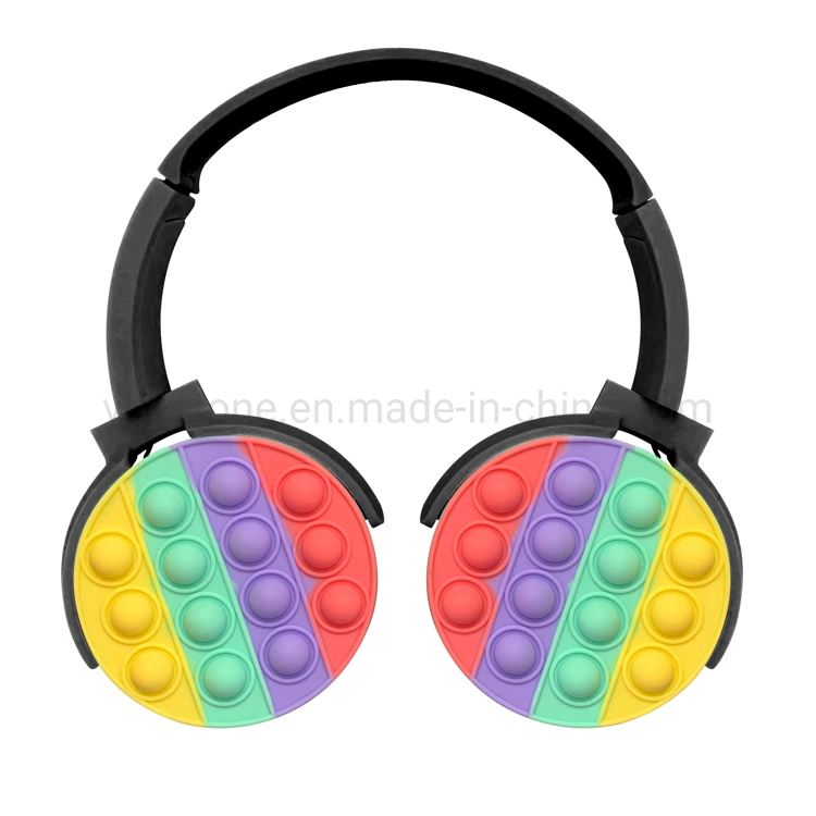 Pressure Relieved Panel Design Foldable OEM Stereo Bluetooth Headset for Student Computer Wireless Headphone