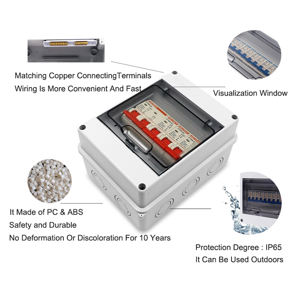 HT Serie IP65 Wasserdichte Outdoor 5way Sicherheits Kunststoff MCB Verteilung Feld