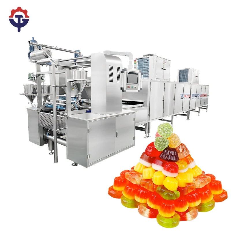 Tg as Customers' Need Pectin Gelatin Gel Based Gummy Jelly Bear Soft Candy Making Machine