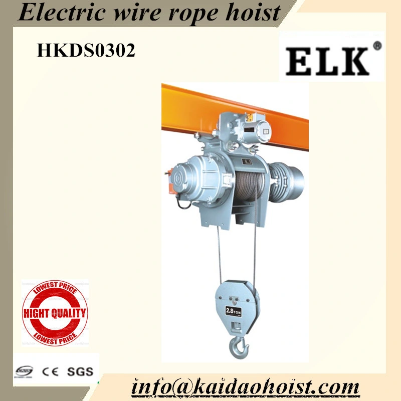 Hkds0302s Japan Wire Rope Hoist Good Quality for Crane and Elevator