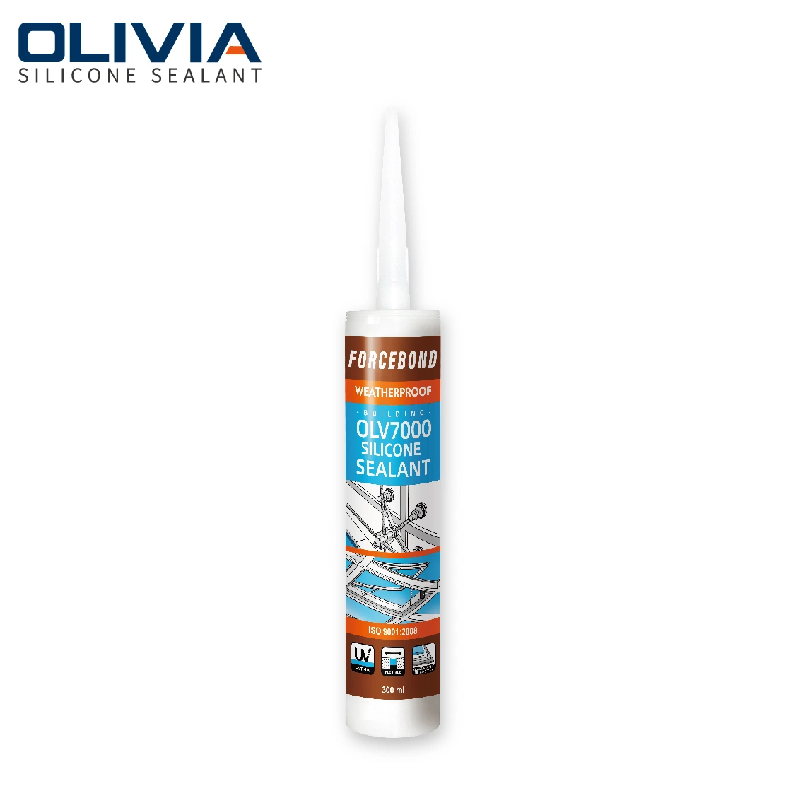 RTV Silicone Sealant Construction White Glue Glazing Material Weather Resistance