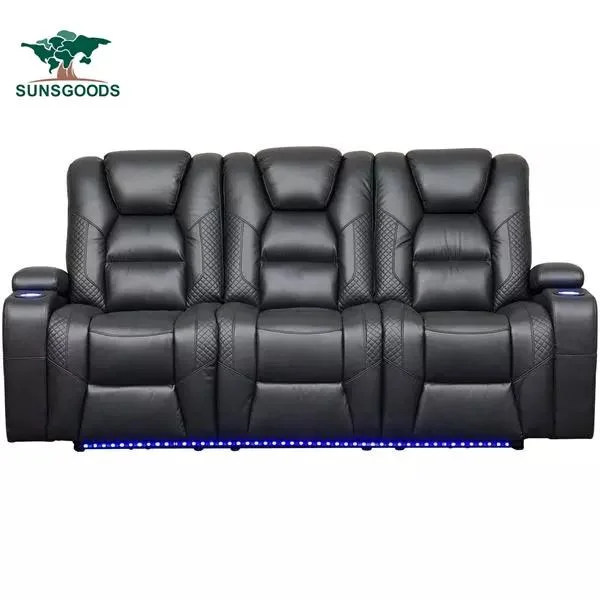 Best Selling Power Reclining Console Loveseat Home Theater Furniture Living Room Electric Recliner Sofa