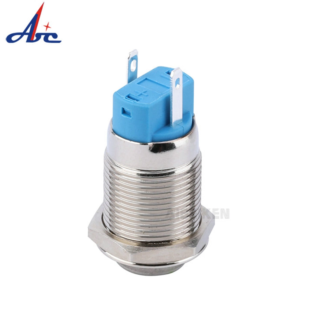 Self-Locking Push Button Switch 2pin 12mm Mini Waterproof Stainless Steel Push Button Switch