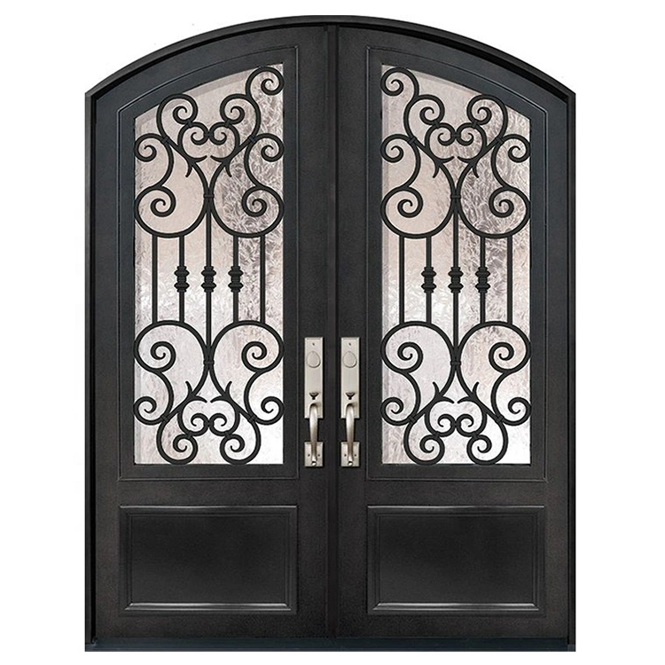 Wholesale/Supplier Prices Villa House Outdoor Decorative Wrought Iron Front Entry Doors in China