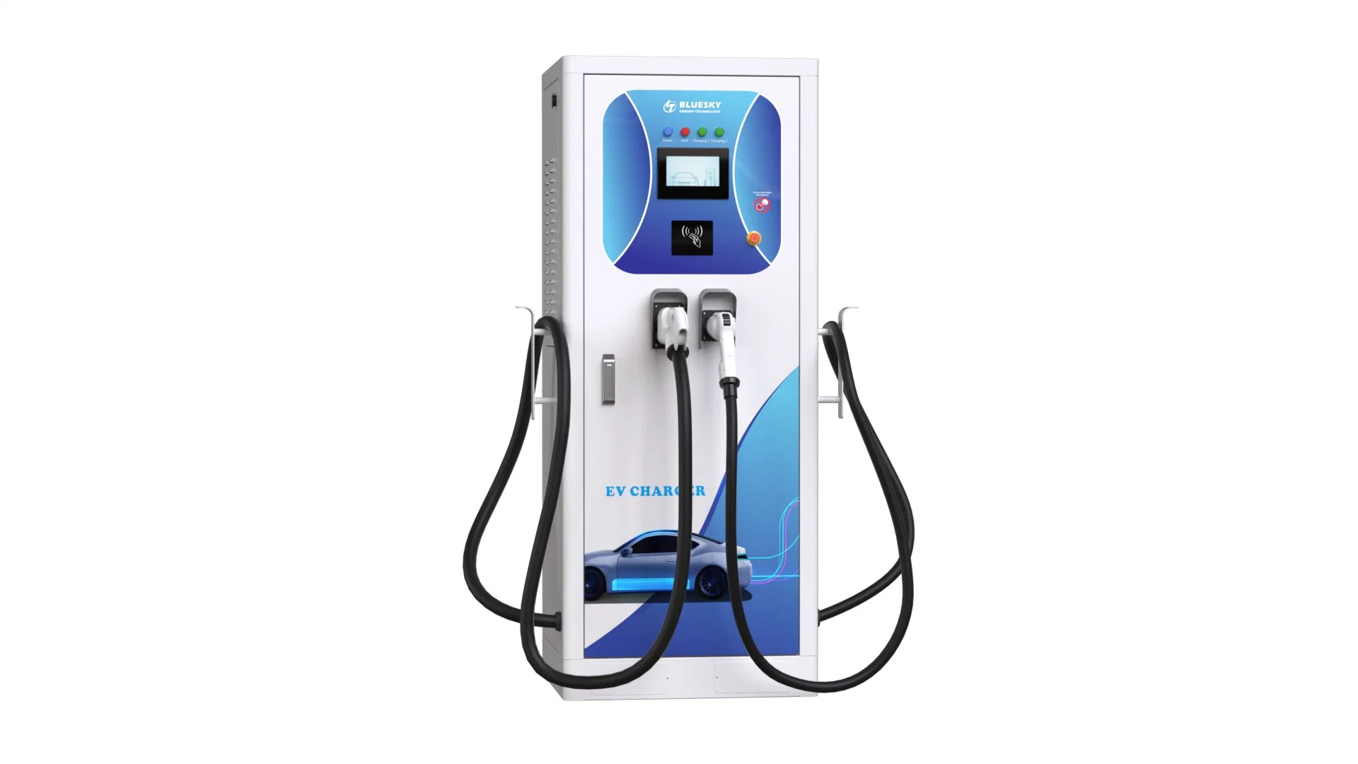 122KW DC/AC cargador rápido integrado EV tres conectores CCS2&amp;Chademo&amp;Type2 para el vehículo eléctrico