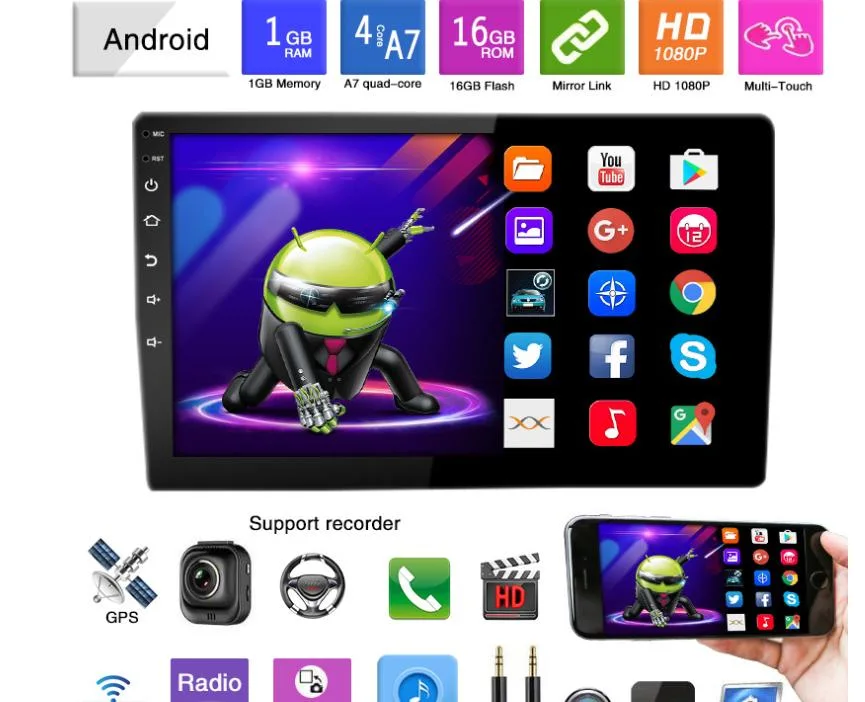 10 Inch Large Screen Versatile Machine Android Navigation Vehicle Navigation DVD Reversing Camera All in One Machine