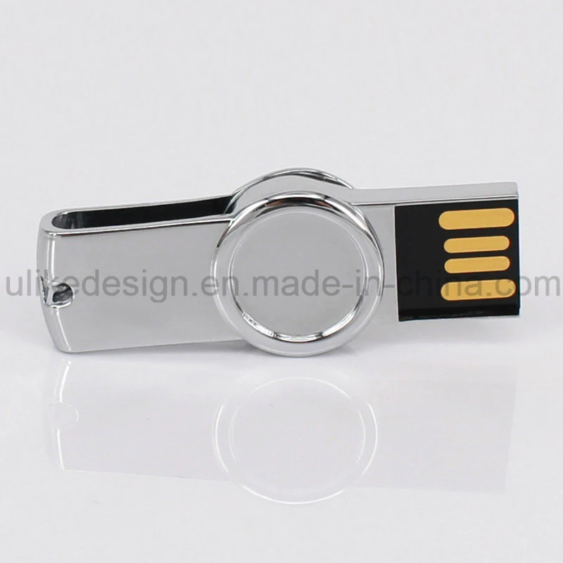 Sliver Color Metal Laser Logo Swivel USB Pen Drive USB 2.0 3.0 Flash Drive