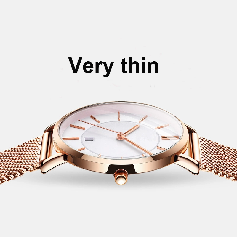 Popular Women Stainless Steel Watch 30m Waterproof Custom Your Own Brand Minimalist Quartz Watch