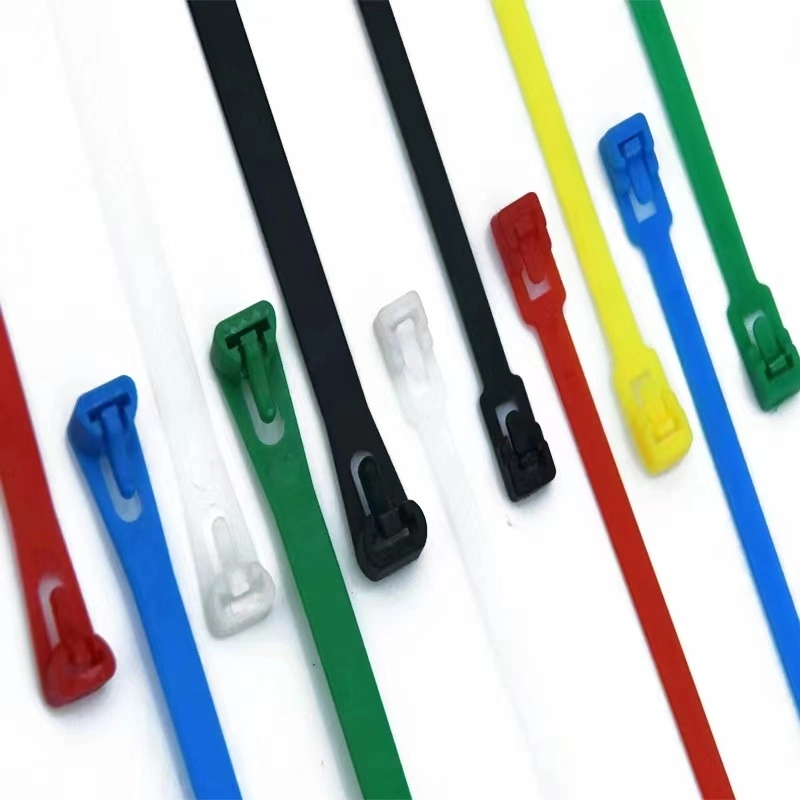 100PCS Releasable Nylon Cable Tie 8*200/250/300 /350/400mm Colorful Loose Slipknot Tie Reusable Packaging Plastic Zip Tie Wrap Strap