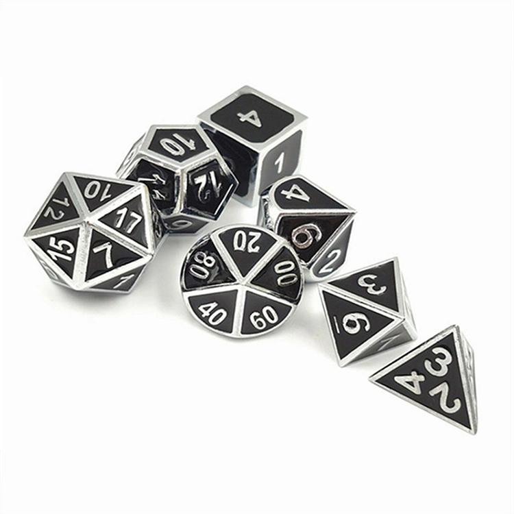 Zinc Alloy Multi-Sided Dice 14mm Dice Dnd Rpg Board Game Dice