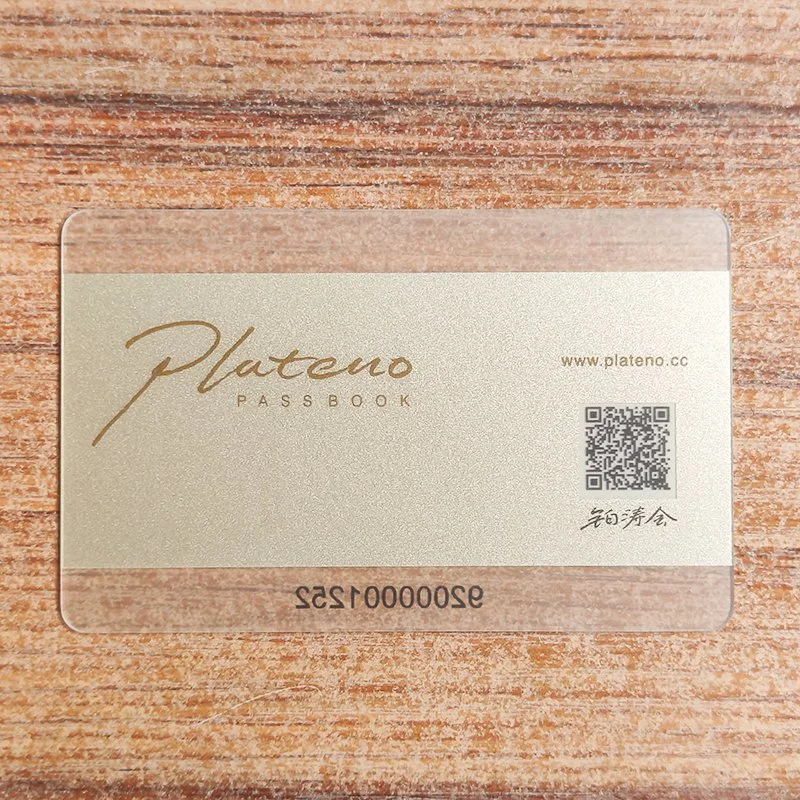 Hot Sale PVC Plastic Transparent Business Card