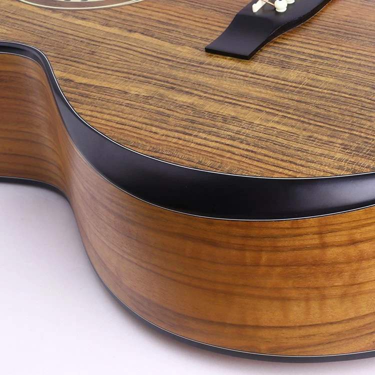 Sj-R1-R 2020 New OEM Guitar Factory Wholesale Price Walnut Satin Cutaway Electric Acoustic Guitar with Armrest