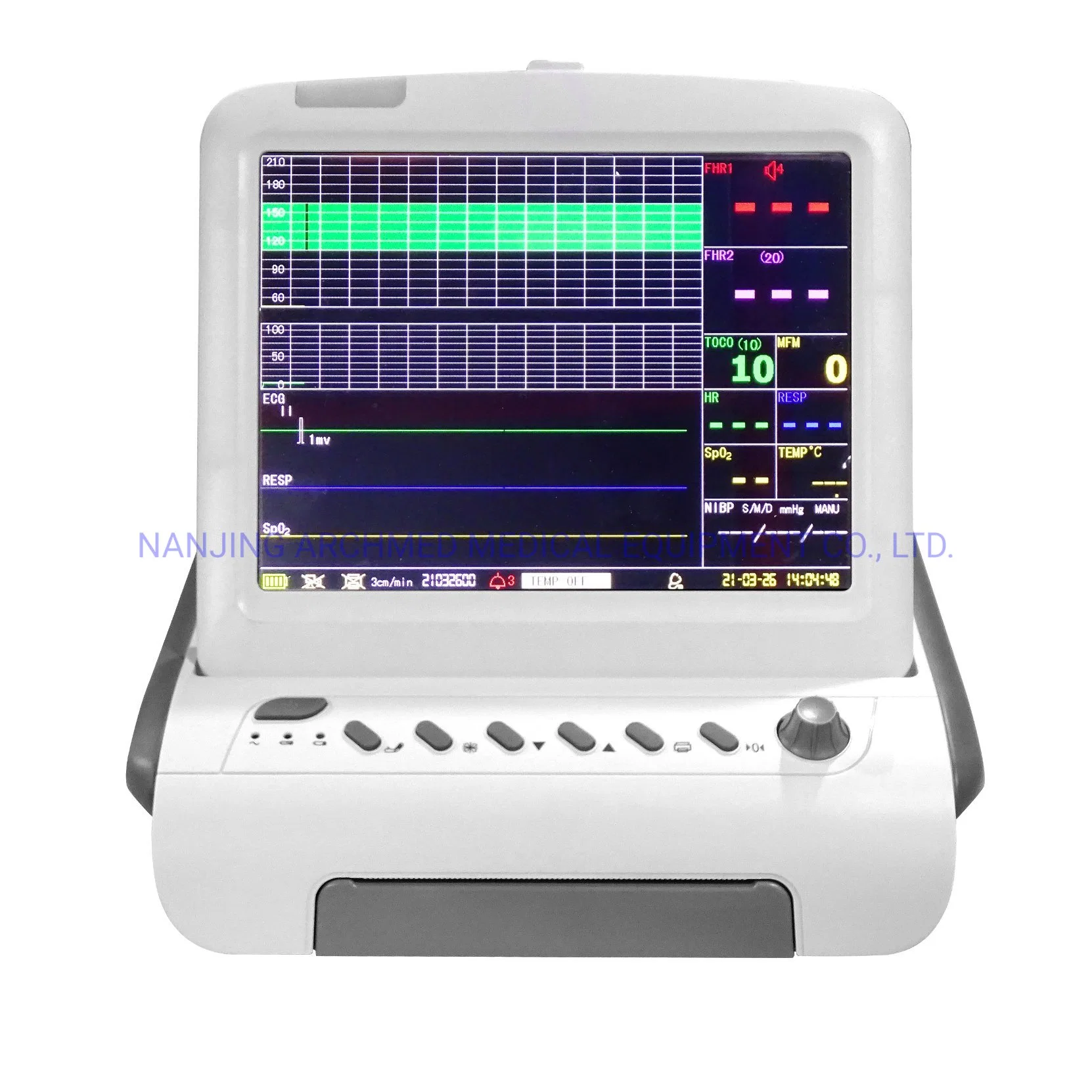 Medical Equipment Portable Multiparameter Maternal/Fetal Monitor with 12.1" TFT Colour Screen