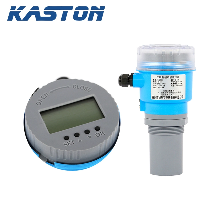 OEM 4-20mA Rj485 Plastic Industrial Liquid Ultrasonic Water Tank Fuel Level Gauge