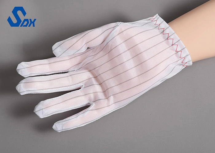 5mm Sripe Gloves Anti Static ESD Nylon Fabric for Industry Electrostatic Eliminating