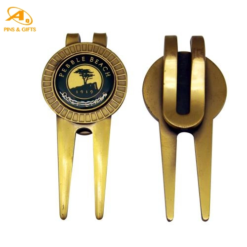 Cunha de ouro da tampa do putter Mini Club Acessório grossista Gama Saco branco personalizado de reparo do Magneto Golf Divot Tool