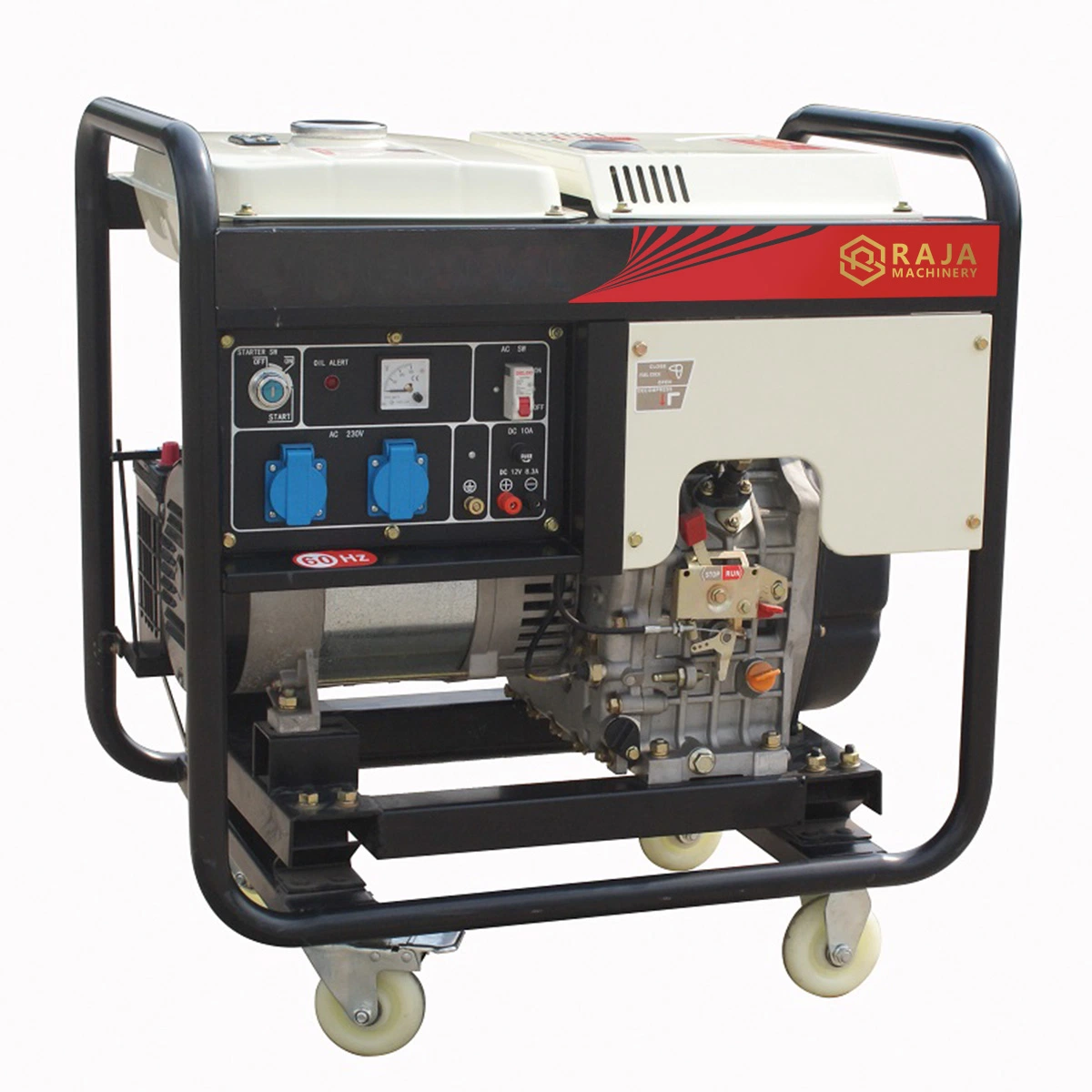 Air Cooled Single Cylinder 9.0KW Diesel Generator for Construction Site Outdoor Electricity