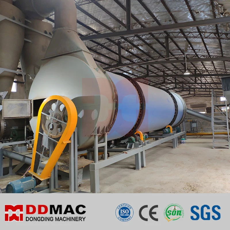 Three Drum/Triple Pass Rotary Dryer for Biomass, Bean Dregs, Gypsum, Fruit Waste, Ore Powder