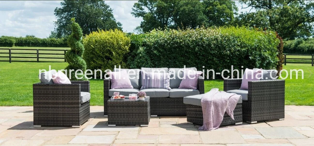 3 Sitz Neue Outdoor Rattan Sofa Set Patio Gartenmöbel Setzen