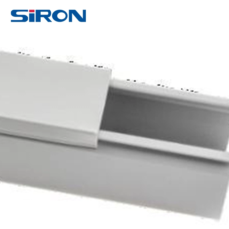 Siron G014 White PVC Plastic Enclosed Slot Cable Tray/Cable Duct Trunking with RoHS