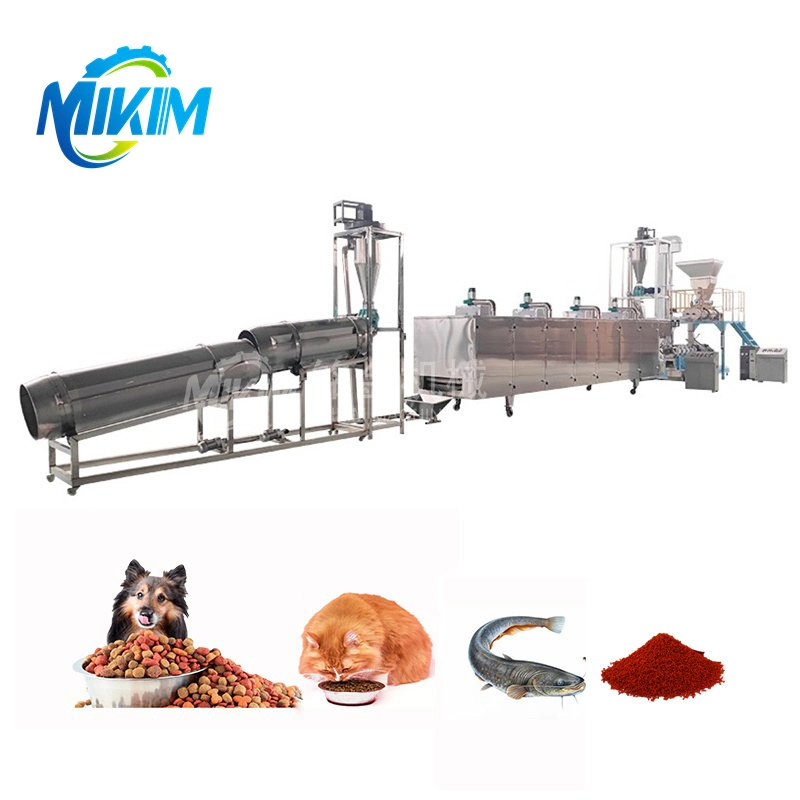 Pet Cat Huhn Vieh Tierfutter Herstellung Von Maschinen Futtermittel Mischen Pellet Extruder Verpackung Schwimmende Sinkende Karpfen Fischfutter Verarbeitung Produktion Linie